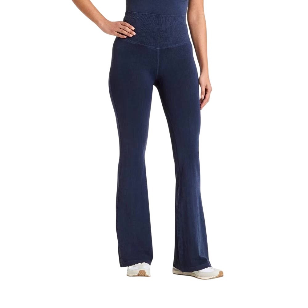 JoyLab Women's Blue Seamless High Rise Flare Leg Athletic Fit Leggings Size XS